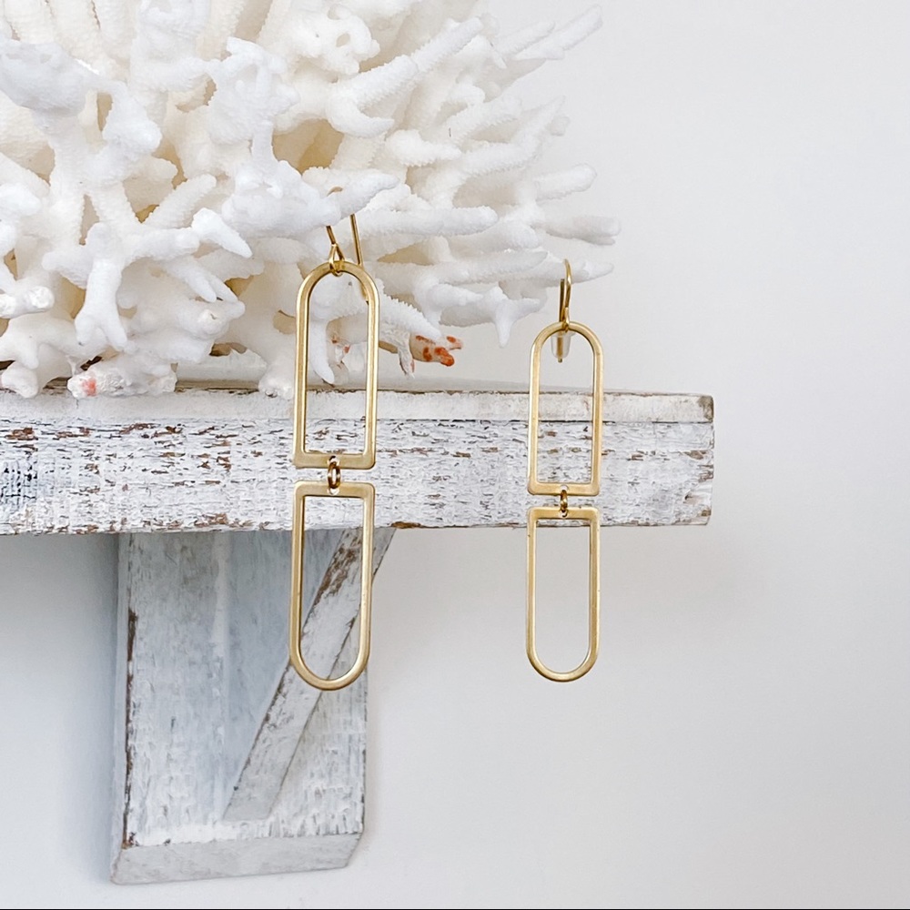 Geometric Gold Earrings